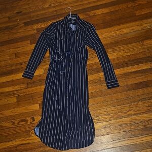 Polo Ralph Lauren Navy and White Striped Dress